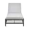 Armen Living Felicia Outdoor Patio Adjustable Chaise Lounge Chair in Aluminum with Gray Rope and Cushions 840254333161 - alternate 2